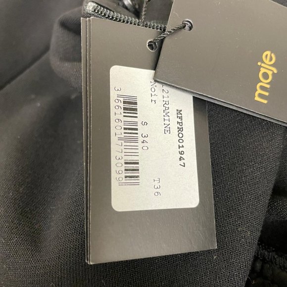 Ramine Guipure Collar Crepe Sheath Dress - Picture 5 of 5